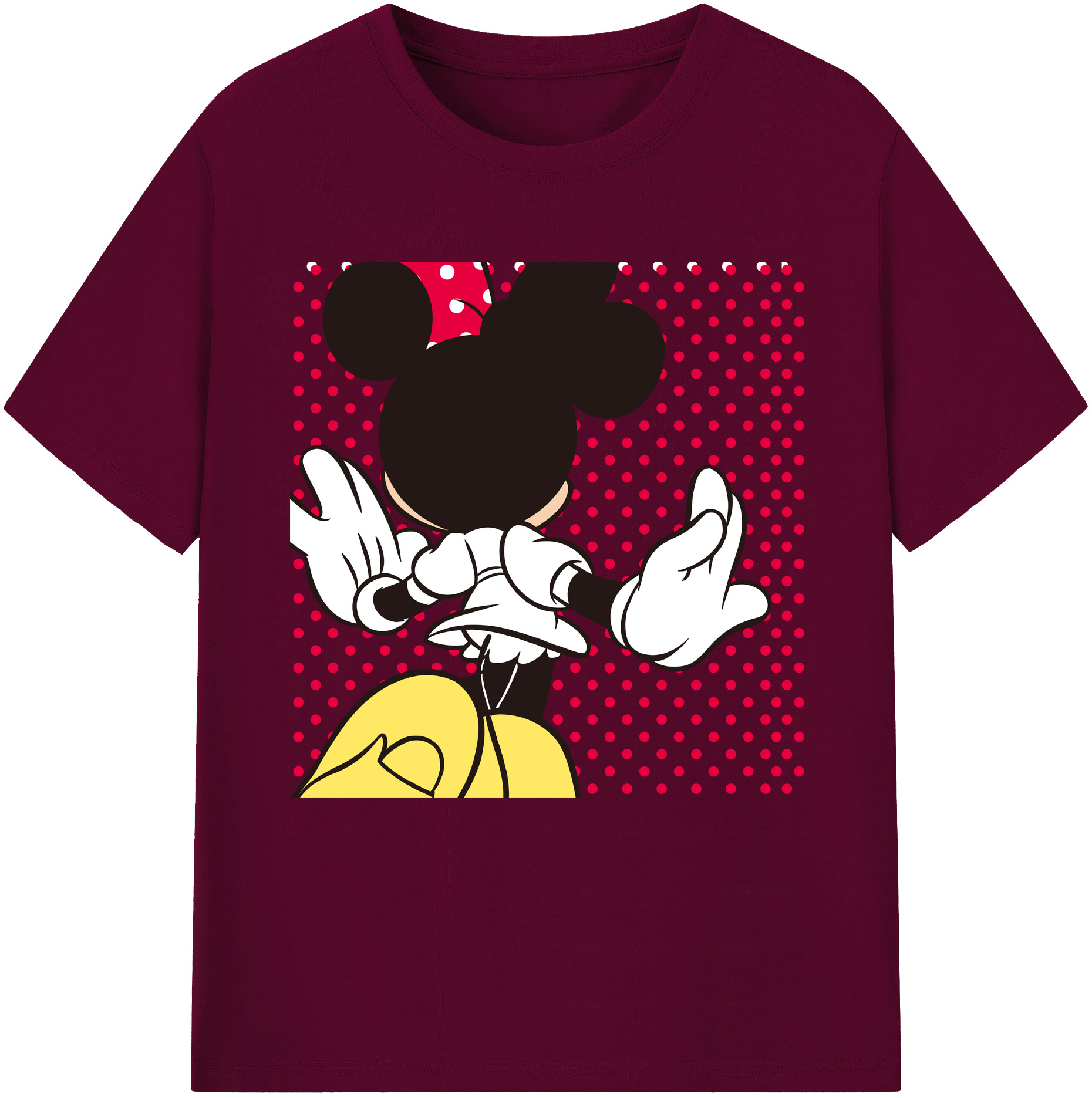 （画像用） ミッキーマウス Mickey Mouse レディースカジュアルプリントTシャツ（綿100％）